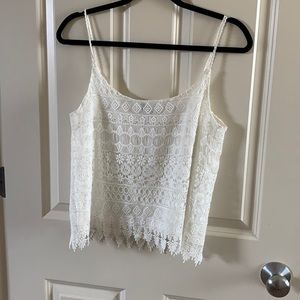 H&M white lace top